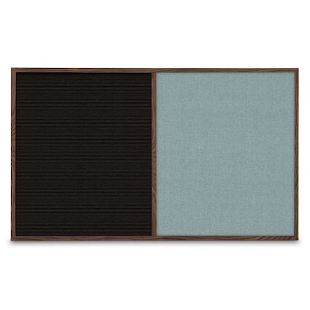 United Visual Products Sliding Door Indoor Enclosed Corkboard, 3 UV9000ACSH-BRONZE-FORBO